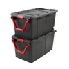 Sterilite 2-Pack Industrial Tote, Heavy-Duty Storage Bins w/ Lids and