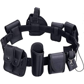 Gulacoo Law Enforcement Utility Tactical Belt,Collection 10 in 1 Heavy Nylon Combat Officer Equipment Duty Belt