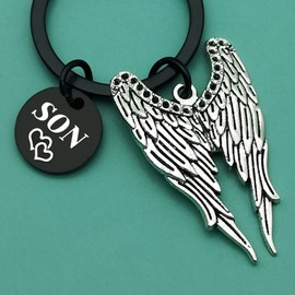 Baipilu Son Memorial Gifts Memorial Gift for Loss of Son Keychain in Memory of Son Gift Remembrance Sympathy Gift for Loss of Son Mother's Day Easter Bereavement Infant Loss Gift for Mom Dad Keyring