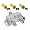 Poppstar Sat-distributor 2-way (analog/digital-capable), 100dB, 5-2500 MHz, incl. F-plug
