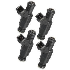 INFINAUTO Fuel Injector, for Volkswagen Golf GTI 1.8T 2001-2006 for Volkswagen Jetta GLS 1.8L 2001-2005 No.06A906031BA Metal Black, 4pcs