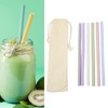 6PCS Openable Straws Silicone 9.8in Snap Washable Reusable Easy to