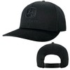 John Deere Solid Black 6-Panel Adjustable Snapback Hat with Embroidered