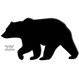 Victory Vintage Signs Bear Silhouette Laser Cut Out 18x33