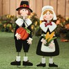 Miles Kimball Pilgrim Boy and Girl Metal Lawn Stakes Set