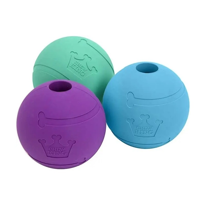 Chew King Pelotas De Goma Para Perros (paquete De 3)