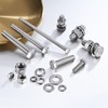 M METERXITY 20-Pack Hex Head Screw Bolt with Nuts Flat
