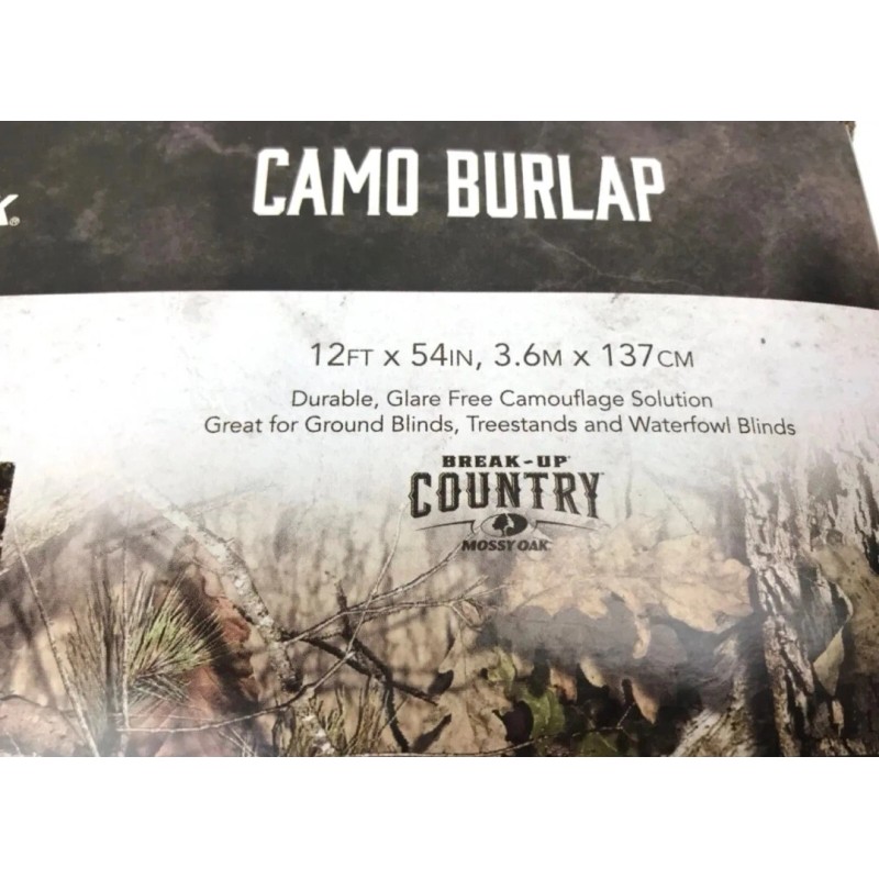 Mossy Oak Camo Burlap Camouflage Blind by Break-Up Country 12ft