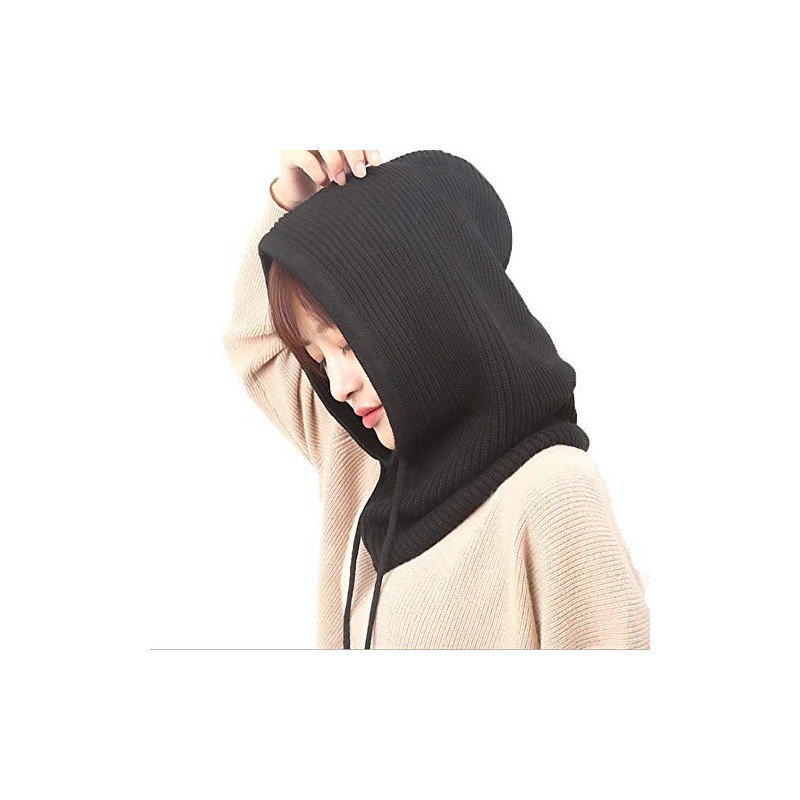 YEKEYI Women Balaclava Hood hat Winter Cashmere Knitted Beanie Hats