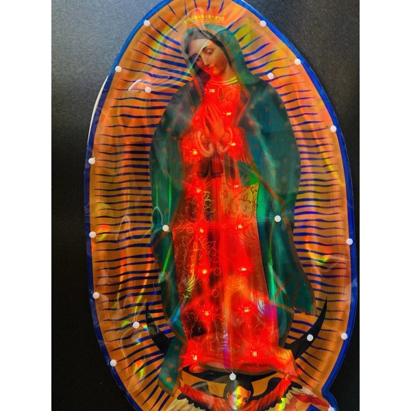 Christmas Light Up Lady Of Guadalupe Light Virgen De Guadalupe