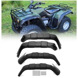 Kojem Mud Guard Compatible with 2000-2003 Honda TRX350TM/TRX350TE/TRX350FM/TRX350FE Fender Flash Protection Black 4pcs