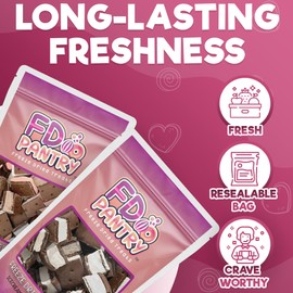 Freeze Dried Icecream Sandwich Bites, Neapolitan & Vanilla 2.5oz (2 pack) - Crunchy & Sweet Freeze Dried Dessert Snack, Dehydrated Freeze Dried Chocolate Flavors - Resealable Ice Cream Sandwich Bites