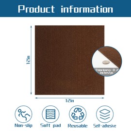 Carpet Tiles Peel and Stick, Self Adhesive Carpet Floor Tile 20 Tiles/20 sq Ft Anti-Slip Squares Soft Padded Carpet Tiles for Kitchen Bedrooms Indoor Outdoor（12" x 12"）