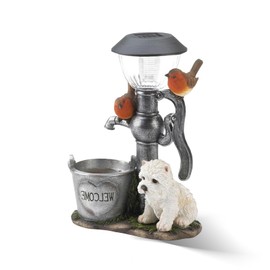 Solar Garden Resin Dog Statue Decoration,Garden Ornaments Outdoor Statue Garden Gifts,Animals Climbing Solar Waterproof Lights for Home Lawn Decoration Garden Animal Statue for Patio, Balcony, Lawn