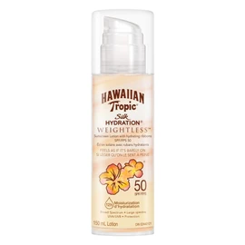 Hawaiian Tropic Silk Hydration Weightless Sunscreen Lotion with Air-Soft Texture, SPF50, 150 Milliliters