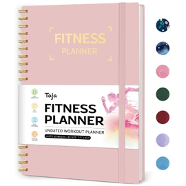 Fitness Workout Journal for Women & Men, A5(5.5" x 8.2") Workout Log Book Planner for Tracking, Progress, and Achieving Your Wellness Goals-Pink