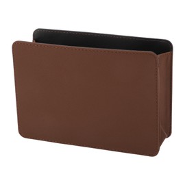 INFINAUTO Car Trash Can Car Door Back Seats 7.9" Length 2.8" Width 5.5" Height Auto Trash Bin Faux Leather Brown Hanging