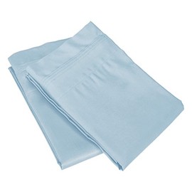 SUPERIOR Egyptian Cotton King Pillowcases, 650 Thread Count, 2-Pieces, Baby Blue