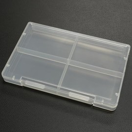 Lightning Parts, Clear Case, Small Storage Case, Plastic, 0.4 inch (1 cm) Thick, 4 Divided