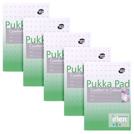 Pukka Pad Irlen A5 Exercise Book – Pack of 5 Staple Bound Notebooks with 80 Pages, 40 Sheets of 80GSM Paper – Designed with Guidance from the Irlen Institute to Help with Visual Processing – Green