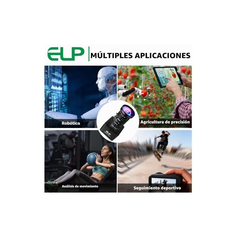 ELP Cámara de zoom USB de alta velocidad, 1080P/230 fps,