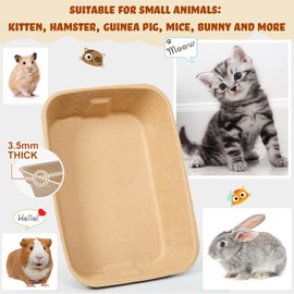 Tessco for you 5 Pack Disposable Cat Litter Box Large, 3.5mm Thick, Sturdy Leak Resistant, 16'' x 11.2'' x 3.7'' Tray, No Scrubbing, Odor Control, for Travel/Indoor Use Standalone or As Liner