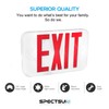 SPECTSUN LED 6 PACK Exit Sign with Battery Backup -Red