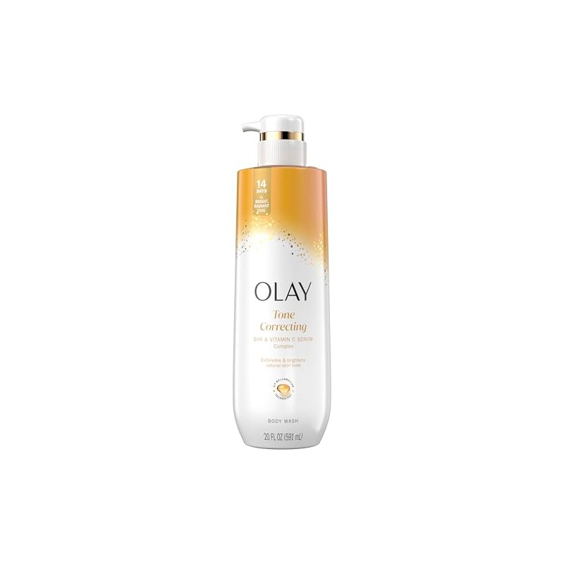Gel de ducha Olay para mujer, exfoliante iluminador, complejo de