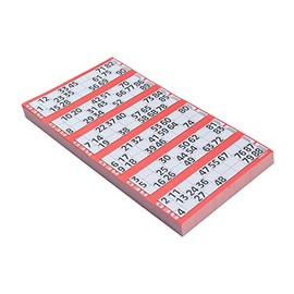 Jumbo Bingo Tickets pads 6 to view (Red)