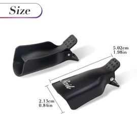 Qufiiry Nail Clips, Nagel Clips, 10 Stück Nagelklammern, Nagellackentferner Clips Set, Nails Art Gel Cap Einweichen Clip, Nagel-Clips Gel Polish Entferner Wrap Tool （Schwarz）mit Pushers Trimmer 2 PCS