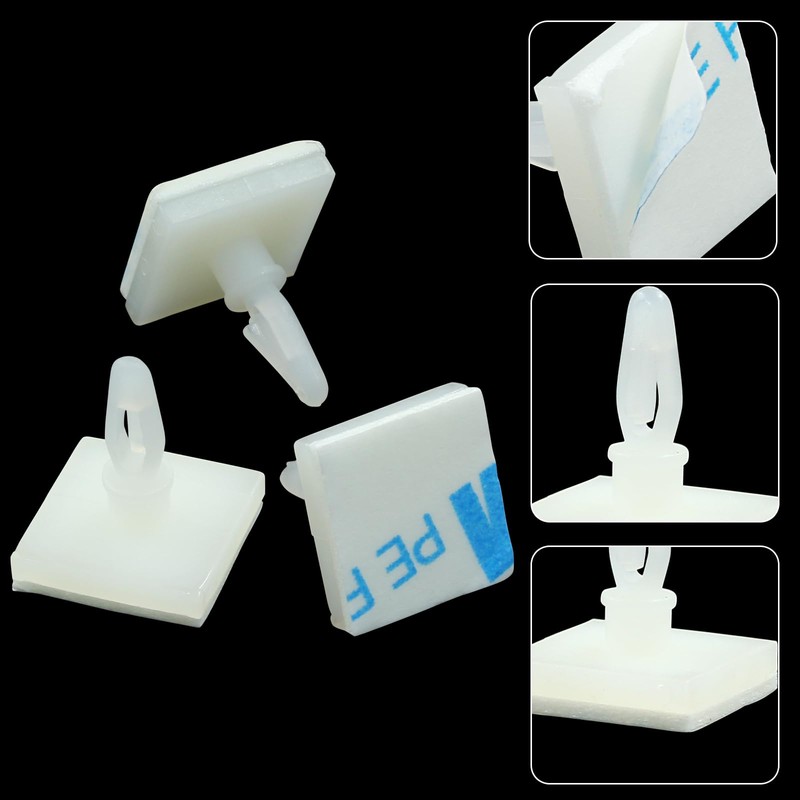 Unlorspy 25 Pcs White Sticky PCB Spacers,Nylon Plastic Adhesive Standoffs
