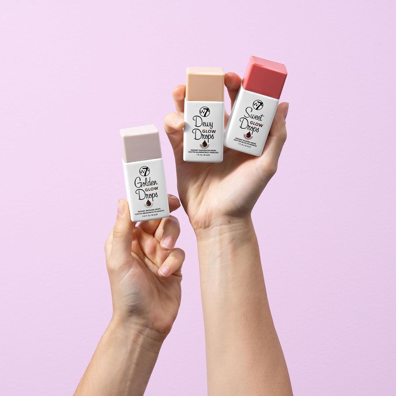 W7 Dewy Glow Drops - Gotas Resaltador Líquido para Una
