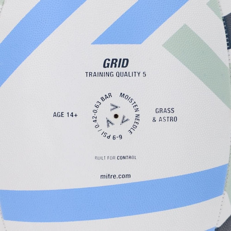 Mitre Grid Rugby Ball Size 5 Extra Strong Lining, Full