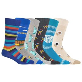 Hotsox Men's New York Bundle 6 Pack, Multi-Colored, Men's 6-12, Multi, 6-12