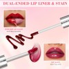 Tinte de labios, despegable de doble extremo, tinte labial impermeable