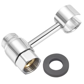 sourcing map Handheld Bidet Sprayer Holder with Valve, 360 Degrees Rotatable Toilet Sprayer Base Support Shower Holder Bathroom Valve Attachment Wall Mounted Brackets for Faucet Bathtub(Silver)