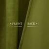 StangH Olive Green Velvet Curtains for Bedroom, Back Tab Light