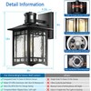 Motion Sensor Outdoor Lights, Dusk to Dawn Light Fixture, Black