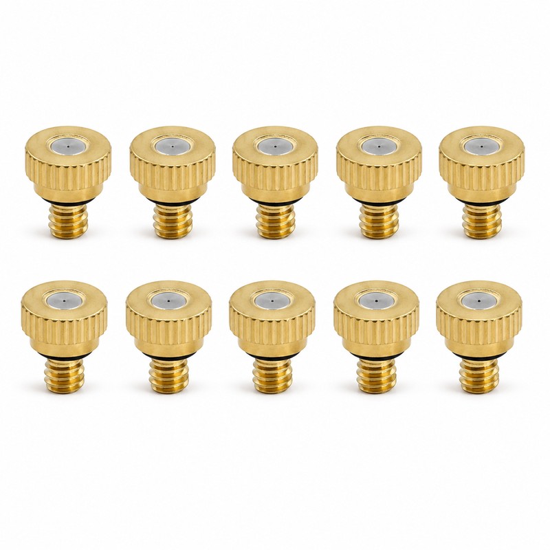 Atomizing Misting Nozzles for Garden Misting - Durable Brass Fine