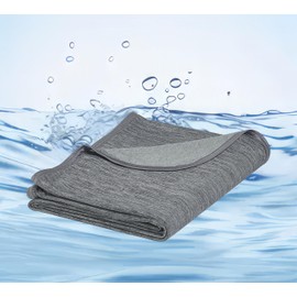 Home Beyond & HB design - Black Cooling Blanket (51x67 Inch)- Lightweight Breathable Arc-Chill Cool Throw Blanket for Hot Sleepers Bed Couch Camping Travel - Washable