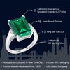 Gem Stone King 6.57 Cttw Green Simulated Emerald Engagement Ring
