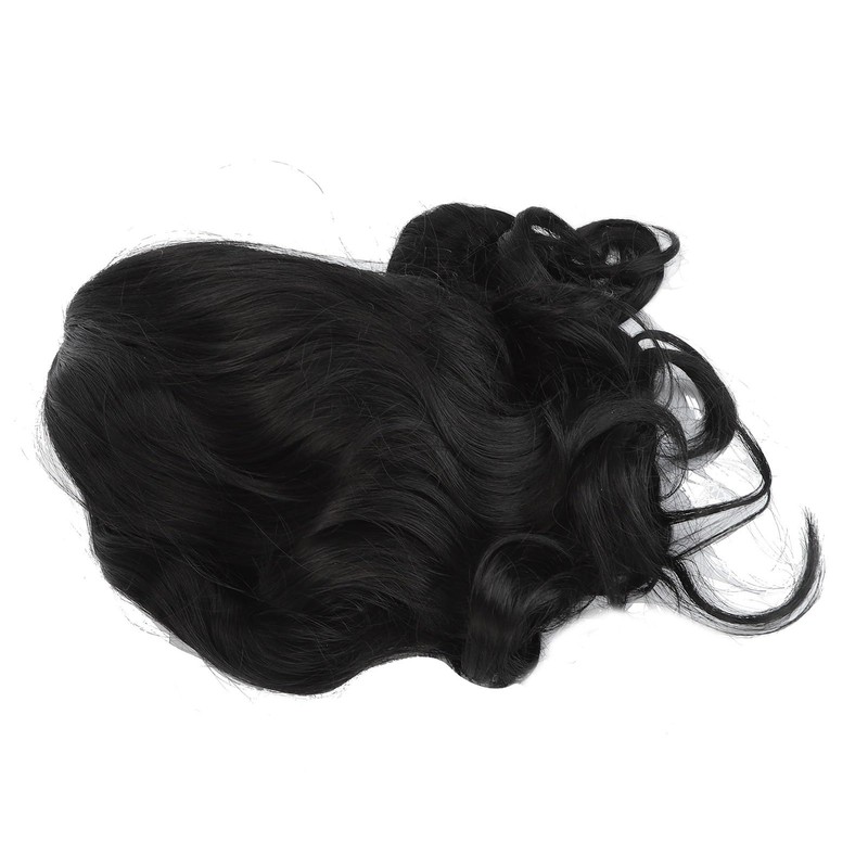 Black Long Wig,Long Layered Wigs With Curtain Bangs, Heat Resistant