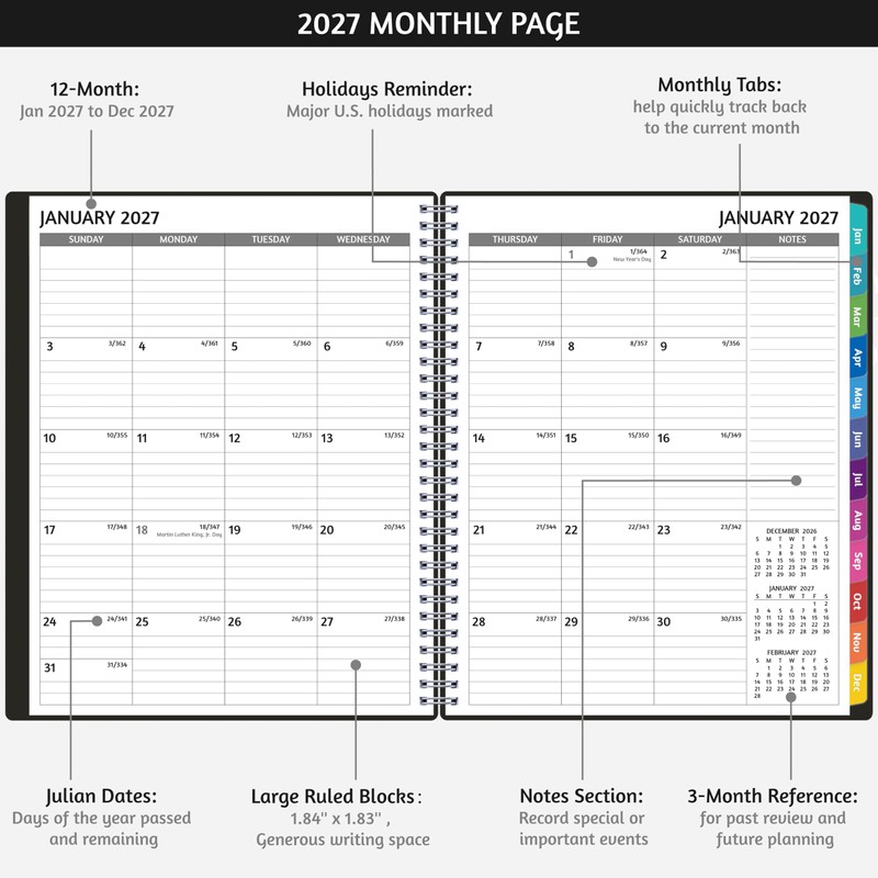 2027 Appointment Book - January - December 2027, Appointment Planner