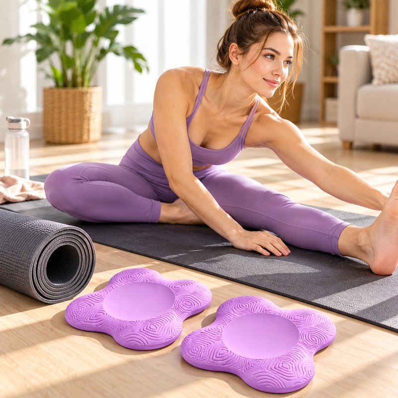2Pcs Yoga Knee Pads for Kneeling & Floor Exercises –