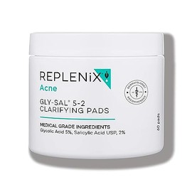 Replenix Acne Solutions Gly-Sal 5-2 Exfoliating Acne Pads with Glycolic Acid and Salicylic Acid, 60 count