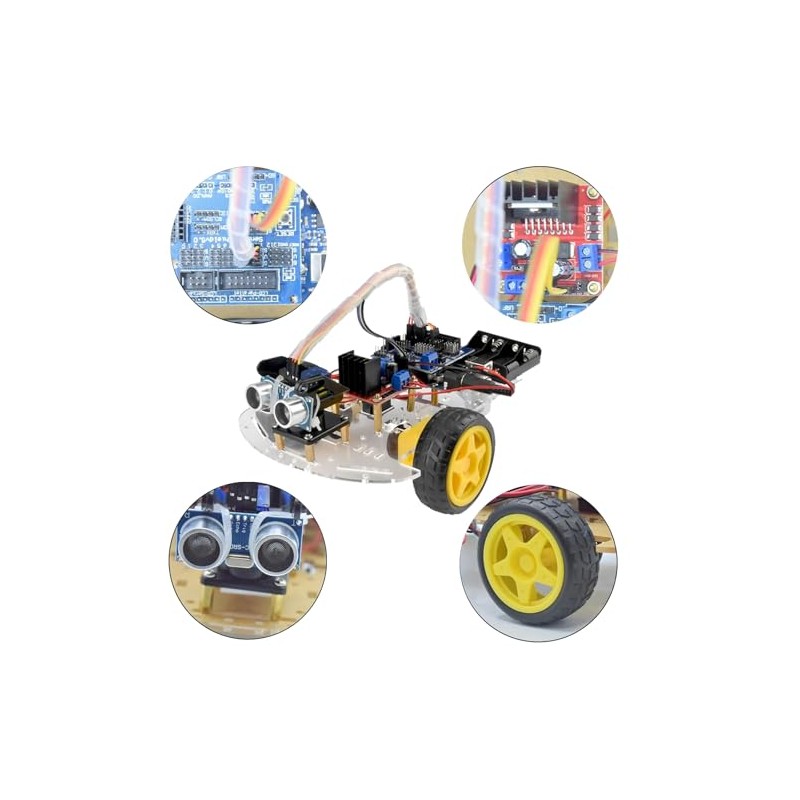 Smart Robot Car Kit 2wd Robótico Coche Juguete Inteligente Educativo