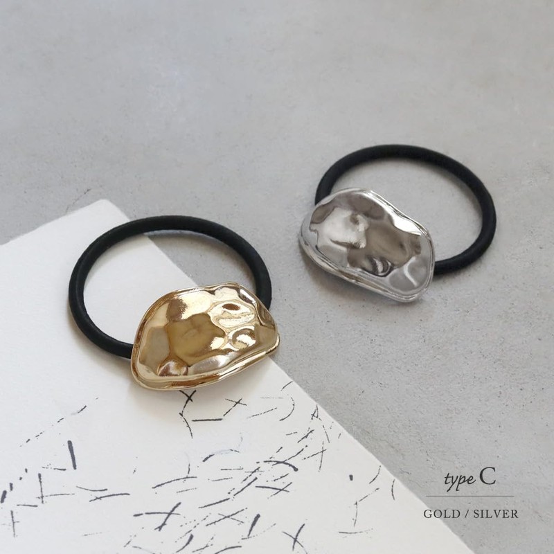 JewelVOX Hair Rubber Hair Pony Antique Style Women's Gold Silver