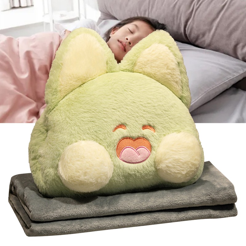 Stuffed Animals Travel Blanket Pillow Set Soft Plush Hugging Pillow