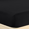 Utopia Bedding Double Fitted Sheet, Black - 12 Inch (30cm)