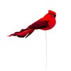Berfutall-Cardinal Wire On Christmas Tree Ornament Decorations - Red Feathers